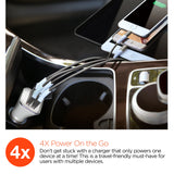 Wholesale-HyperGear 14268 Quad USB Car Carger White-Electro Vision Inc