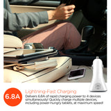 Wholesale-HyperGear 14268 Quad USB Car Carger White-Electro Vision Inc
