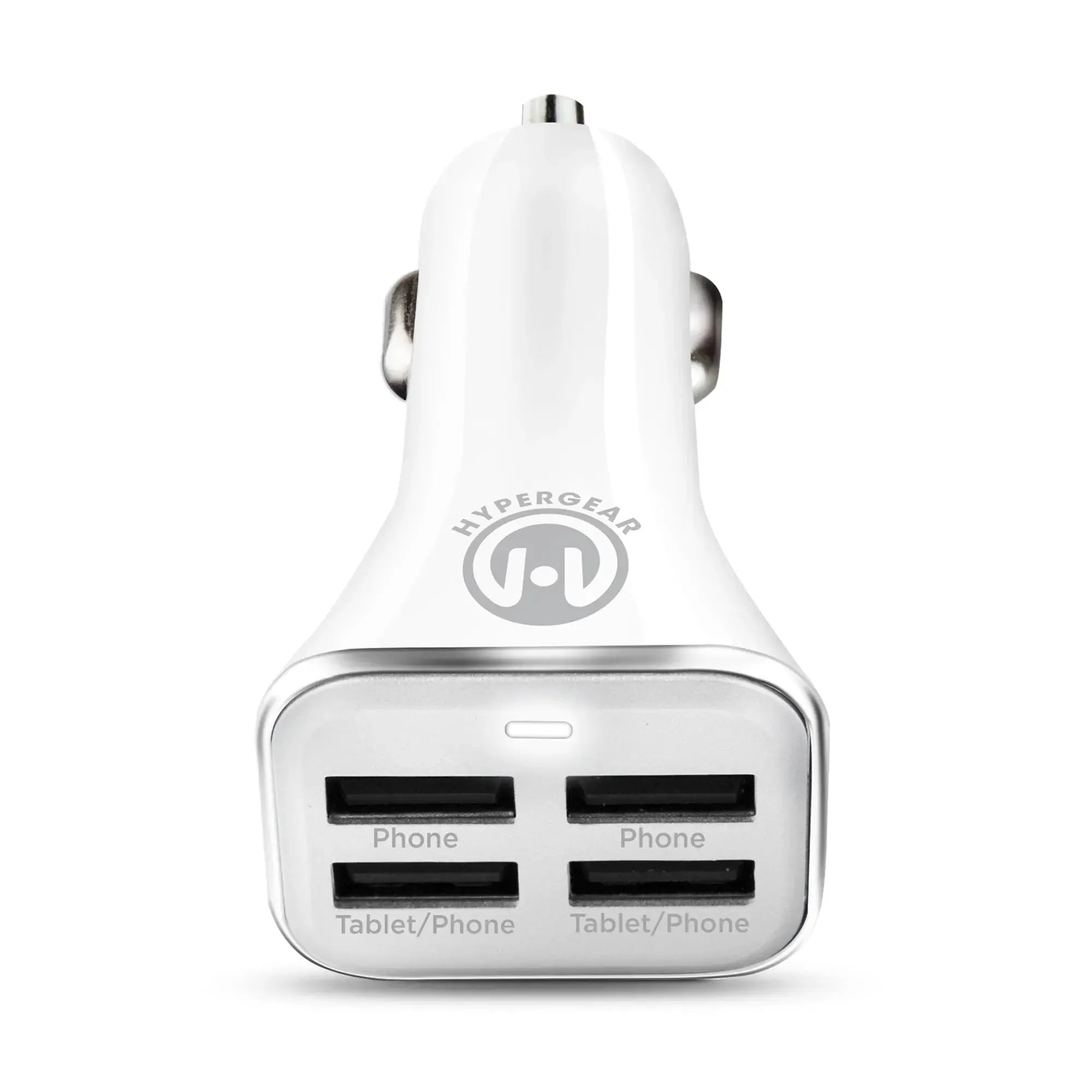 Wholesale-HyperGear 14268 Quad USB Car Carger White-Power Adapter & Charger Accessories-Electro Vision Inc