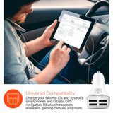 Wholesale-HyperGear 14268 Quad USB Car Charger (White)-Power Adapter & Charger Accessories-Electro Vision Inc