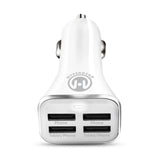 Wholesale-HyperGear 14268 Quad USB Car Charger (White)-Power Adapter & Charger Accessories-Electro Vision Inc