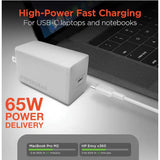 Wholesale-HyperGear 15876 SpeedBoost 65W USB-C PD GaN Laptop Charger - White-Laptop Charger-Electro Vision Inc