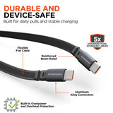 Wholesale-HyperGear 16115 Flexi Go USB-C to USB-C Retractable Cable 3ft - Gray-USB Cable-Electro Vision Inc