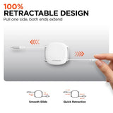 Wholesale-HyperGear 16169 Flexi Go USB-C to USB-C Retractable Cable 3ft - White-USB Cable-Electro Vision Inc