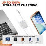 Wholesale-HyperGear 16169 Flexi Go USB-C to USB-C Retractable Cable 3ft - White-USB Cable-Electro Vision Inc