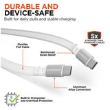 Wholesale-HyperGear 16169 Flexi Go USB-C to USB-C Retractable Cable 3ft - White-USB Cable-Electro Vision Inc
