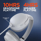 Wholesale-HyperGear 16181 Flip 2-in-1 Headphones + Speaker - White-Headphone-Electro Vision Inc