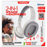 Wholesale-HyperGear 16181 Flip 2-in-1 Headphones + Speaker - White-Headphone-Electro Vision Inc