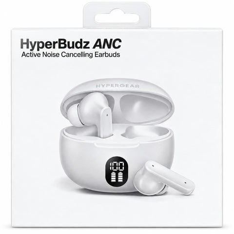 Wholesale-HyperGear 16497 HyperBudz ANC True Wireless Earbuds - White-Earbuds-Electro Vision Inc