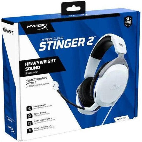 Wholesale-HyperX 6557062 Cloud Stinger 2 Wired Gaming Headset for PS5 and PS4 - White-Headset-Electro Vision Inc