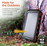 Wholesale-Hypergear 16160 Solpro 10K Solar Power Bank Fast Charge 20W USB-C-Power Bank-Electro Vision Inc