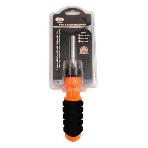 Wholesale-IIT 6 IN 1 CUSHION GRIP SCREWDRIVER-Screwdriver Set-Electro Vision Inc