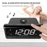 Wholesale-ILUV MORCAL3ULBK Morning Call 3 - 1.2"Jumbo WHT LED projection alarm clock / FM Radio / Charging Port-Electro Vision Inc