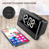 Wholesale-ILUV MORCAL3ULBK Morning Call 3 - 1.2"Jumbo WHT LED projection alarm clock / FM Radio / Charging Port-Electro Vision Inc