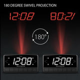 Wholesale-ILUV MORCAL3ULBK Morning Call 3 - 1.2"Jumbo WHT LED projection alarm clock / FM Radio / Charging Port-Electro Vision Inc