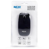 Wholesale-IMEXX 26302 MOUSE WIRELESS 2.4GHZ MOUSE ULTRA SLIM BLACK-Electro Vision Inc