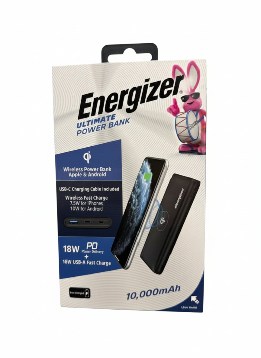 Energizer QE10011PQ-BK Power Bank Type C Support PD Input/Output 10k mAh