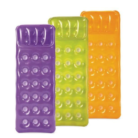 Wholesale-INTEX 58890EP Inflatable 18-Pocket Floating Matts-Pool Floaty-Electro Vision Inc