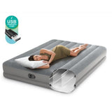 Wholesale-INTEX 64114E Dura-Beam Standard Prestige Air Mattress Fiber-Tech Queen-Air Mattress-Electro Vision Inc