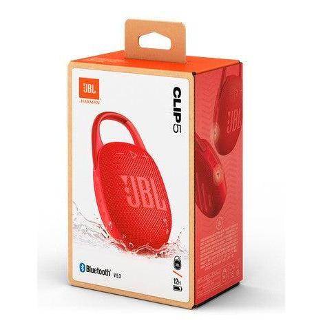 Wholesale-JBL Clip5-Red Clip 5 Ultra-portable Waterproof Wireless Bluetooth - Red-speaker-Electro Vision Inc
