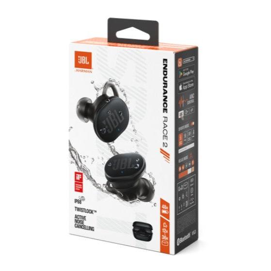 Wholesale-JBL ENDURACE2BLK Endurance Race 2 Waterproof True Wireless Earbuds - Black-Earbuds-Electro Vision Inc