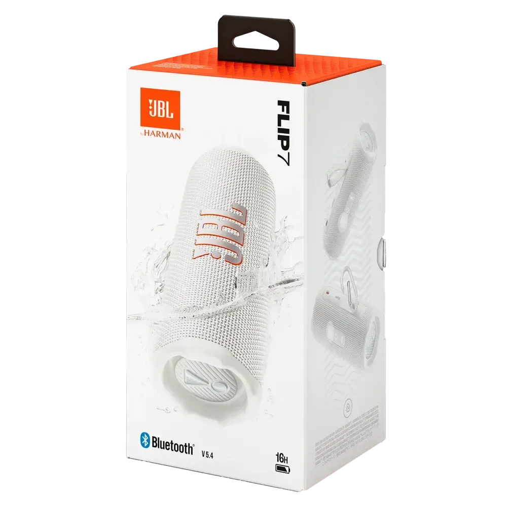 Wholesale-JBL Flip 7 Waterproof Bluetooth Speaker - White-Bluetooth Speaker-Electro Vision Inc