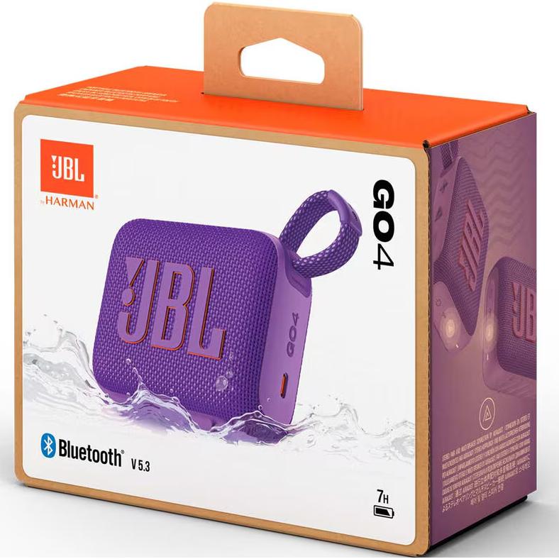 Wholesale-JBL GO4 Ultra-Portable Bluetooth Speaker – Purple-Speaker-Electro Vision Inc
