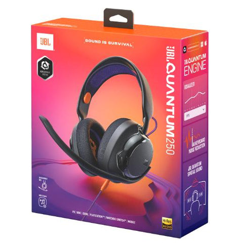 Wholesale-JBL Quantum250-B Quantum 250 Wired Gaming Headset - Black-Headset-Electro Vision Inc