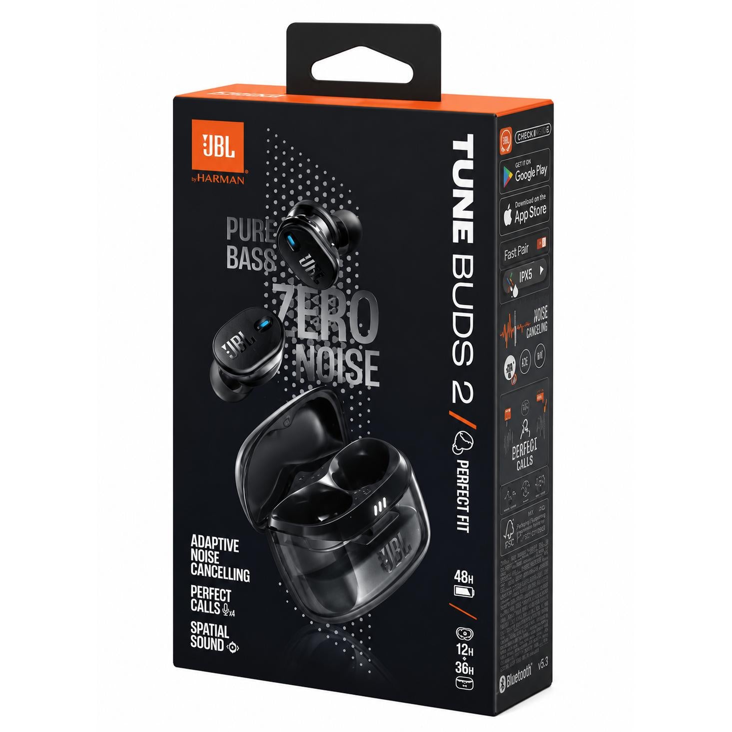 Wholesale-JBL TBUDS2GBLK Tune Buds Ghost 2 Headphones - Black-Headphone-Electro Vision Inc