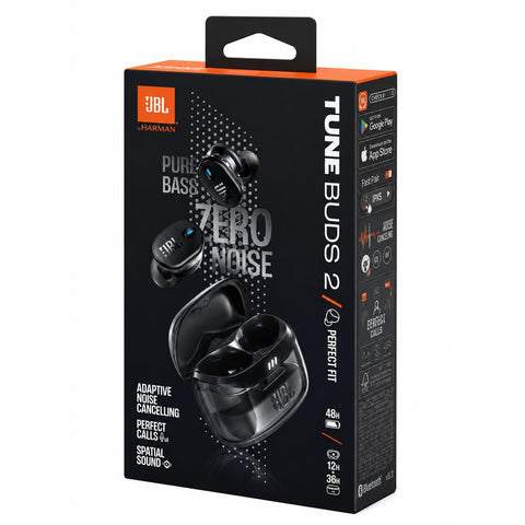 Wholesale-JBL TBUDS2GBLK Tune Buds Ghost 2 Headphones - Black-Headphone-Electro Vision Inc