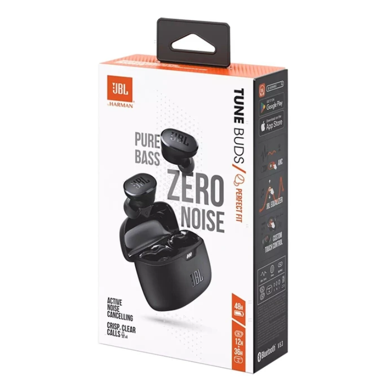 Wholesale-JBL TBudsBLK Tune TW NC Earbuds Black-Electro Vision Inc