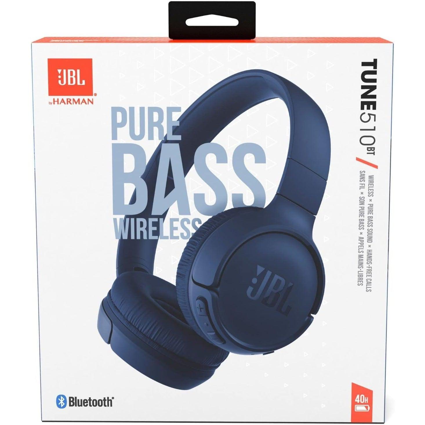 Wholesale-JBL Tune 510BT Wireless On-Ear Headphones Blue-Headphones-Electro Vision Inc