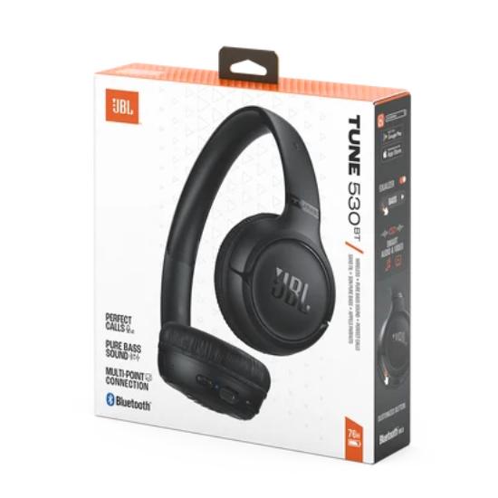 Wholesale-JBL Tune 530BT Wireless On-Ear Bluetooth 6.0 Headphones - Black-Headphone-Electro Vision Inc