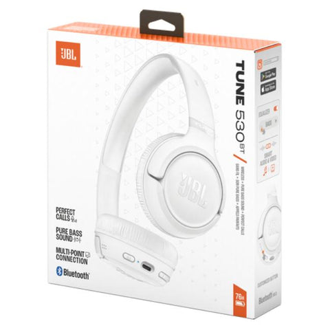 Wholesale-JBL Tune 530BT Wireless On-Ear Bluetooth 6.0 Headphones - White-Headphone-Electro Vision Inc