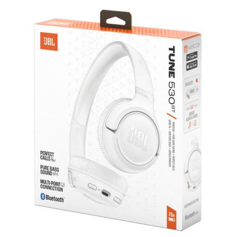 Wholesale-JBL Tune 530BT Wireless On-Ear Bluetooth 6.0 Headphones - White-Headphones & Headsets-Electro Vision Inc