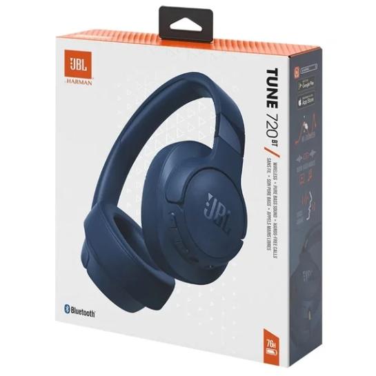 Wholesale-JBL Tune 720BT Wireless Over-Ear Bluetooth Headphones - Blue-Headphone-Electro Vision Inc