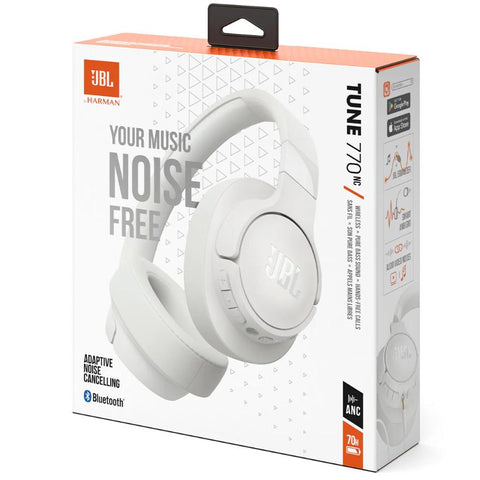 Wholesale-JBL Tune770NCWHT White - Wireless Over-Ear Headphones - 70 Hour Battery-Headphones-Electro Vision Inc