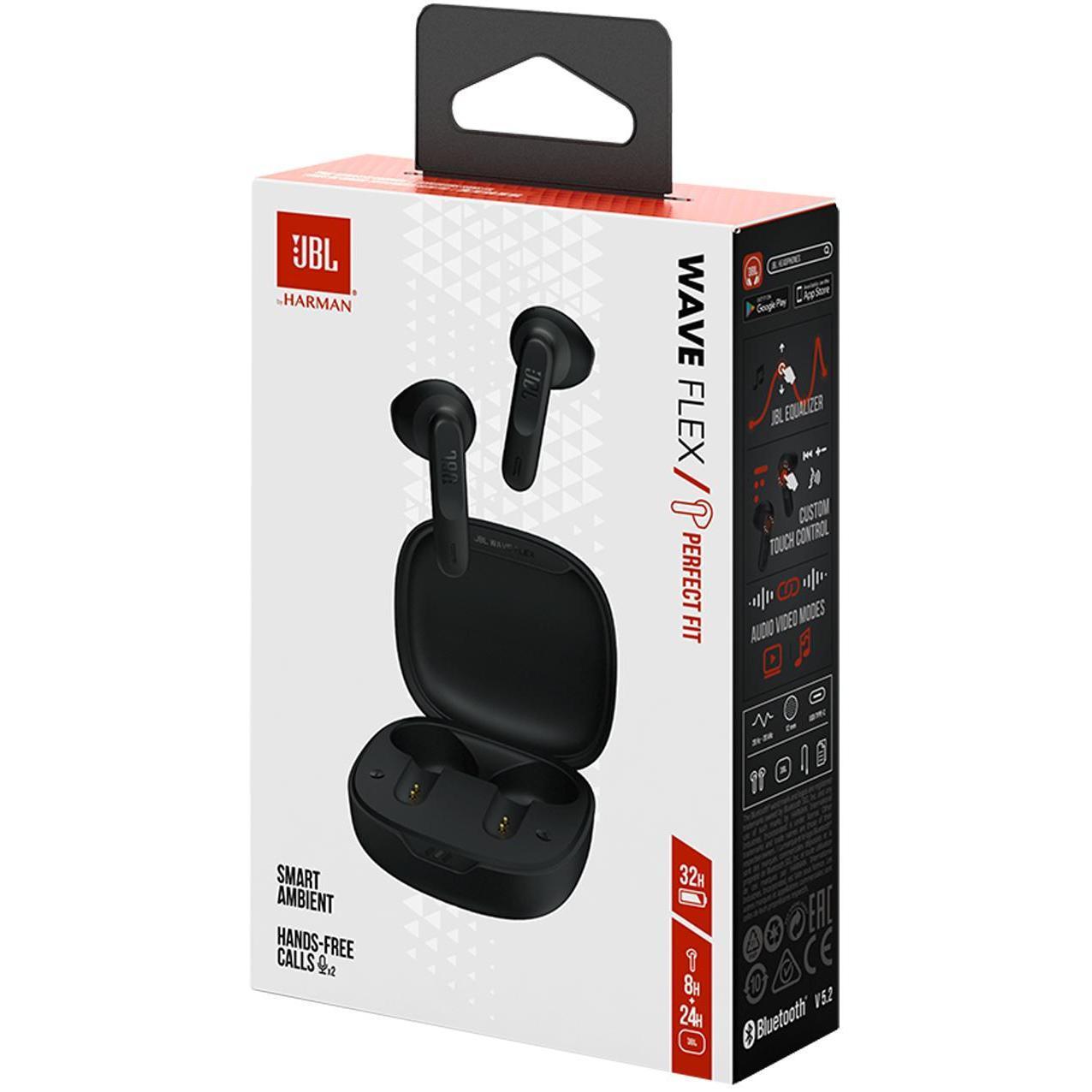 Wholesale-JBL WFLEXBLK Wave Flex True Wireless Earbuds-Headphones-Electro Vision Inc