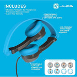 Wholesale-JLab Audio IFCHJBUDDIERGRYBLU6 Buddies Folding Headphones - Blue/Gray-Headphone-Electro Vision Inc