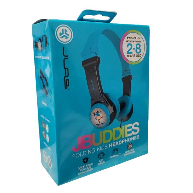 Wholesale-JLab Audio IFCHJBUDDIERGRYBLU6 Buddies Folding Headphones - Blue/Gray-Headphone-Electro Vision Inc