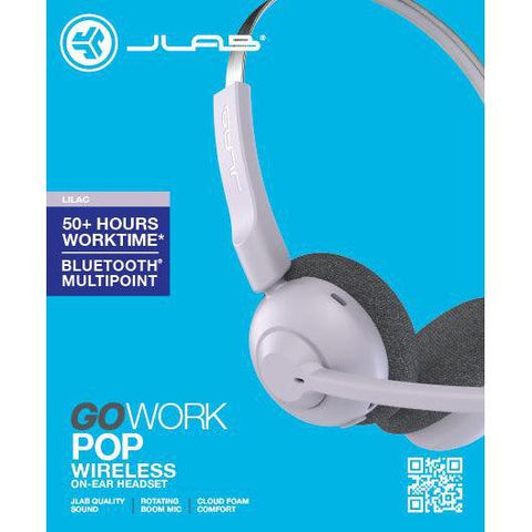 Wholesale-JLab HBGWRKPOPRLLC4 GO Work Pop Wireless Headphones- Lilac-Headphones-Electro Vision Inc