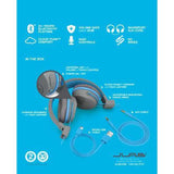 Wholesale-JLab HBSTUDIORGRYBLU4 JBuddies Studio Wireless Headphones Blue/Gray-Headphones-Electro Vision Inc