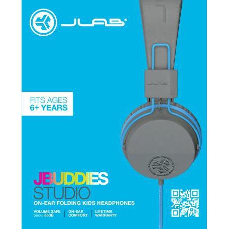 Wholesale-JLab JBuddies Studio Wired Headphones Blue/Gray-Headphone-Electro Vision Inc