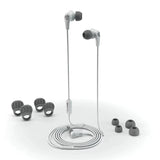 Wholesale-JLab JBuds Pro Signature Wired Earbuds- White/Gray-earbuds-Electro Vision Inc