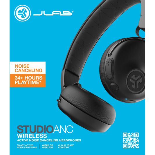 Wholesale-JLab Studio ANC Wireless Headphones - Black-Wireless Headphones-Electro Vision Inc