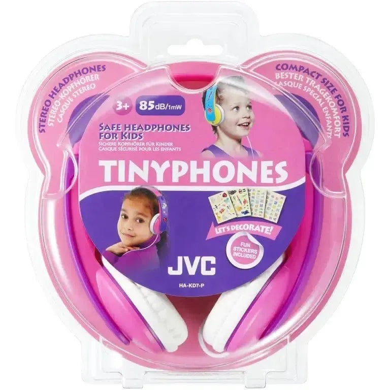 Wholesale-JVC HAKD7P Children's Noise-Canceling Over-Ear Headphones, Pink, HAKD7P-Headphone-Electro Vision Inc