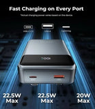 Wholesale-JoyFar JFPB02 Portable Charger Power Bank 30000mAh Built-in Cable USB-C and Lightning-Power Bank-Electro Vision Inc