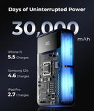 Wholesale-JoyFar JFPB02 Portable Charger Power Bank 30000mAh Built-in Cable USB-C and Lightning-Power Bank-Electro Vision Inc