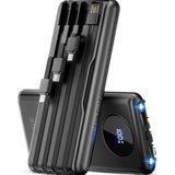 Wholesale-Joyfar JFPB01 Power Bank 10000mAh w/ Built-In Charging Cables & LED Display-Power Bank-Electro Vision Inc