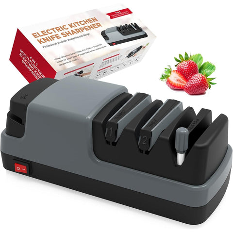 Wholesale-KNF-Shar-YLD004 Electric Knife Sharpener YL-D004-Grey - 4-Stage-Electro Vision Inc